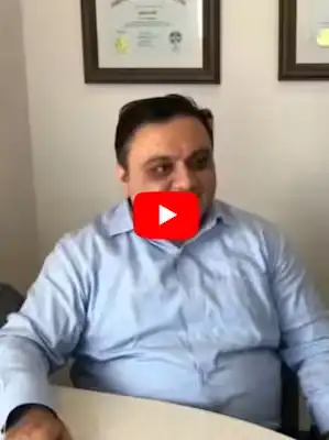 man giving testimonial