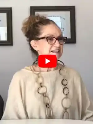 woman giving testimonial